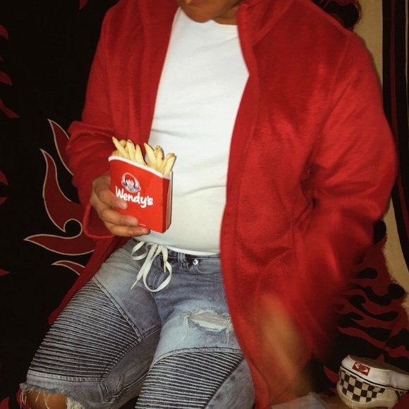 Red Boxy Reversible Jacket - Picture 1 of 2